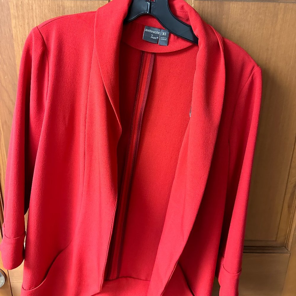 Anthracite By Muse Women's Basic Red Jacket Size XS in Great Shape!!!